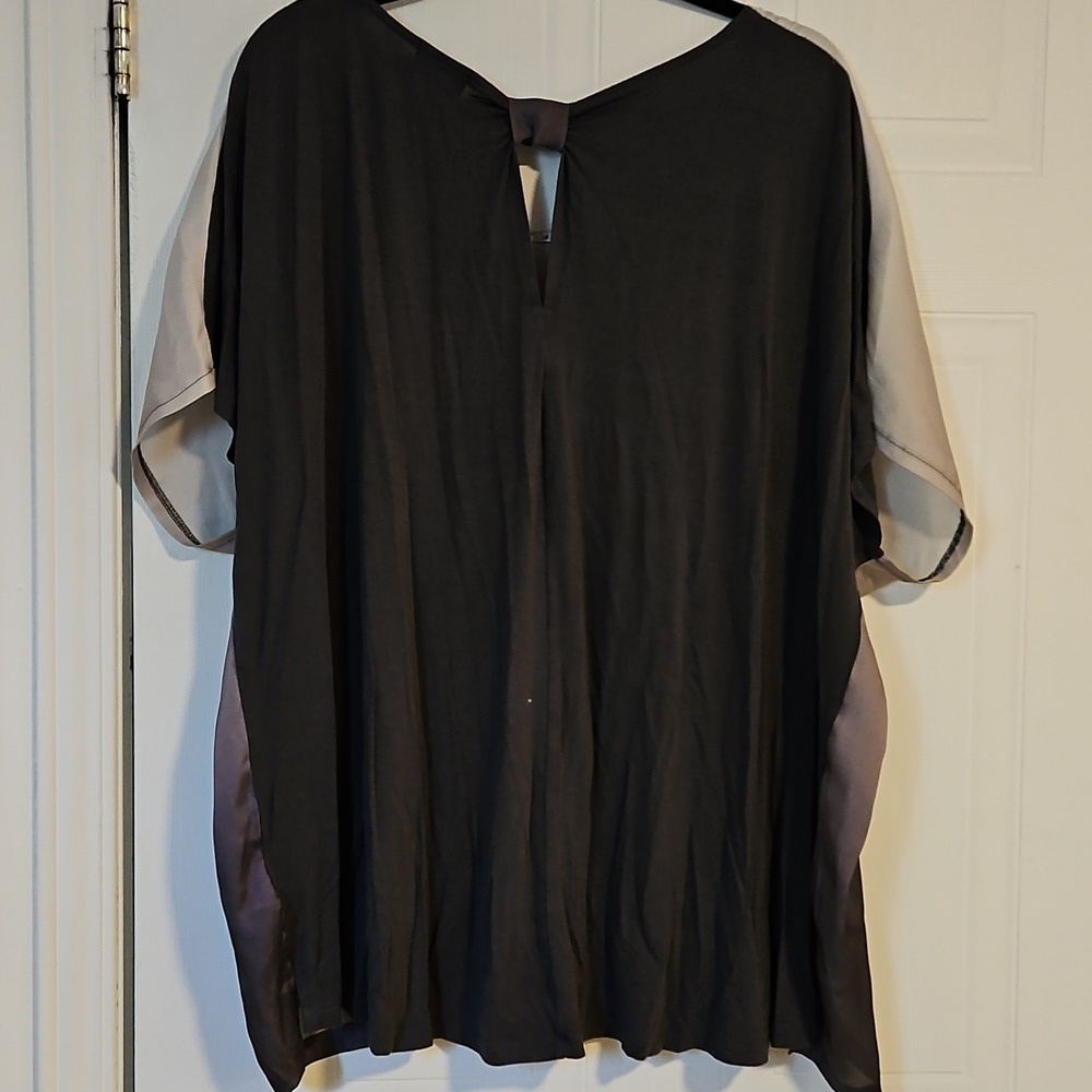 Reitmans floral satin feel short sleeve shirt oversized womens 3X - Picture 6 of 6